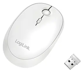 LogiLink Bezdrátová myš bílá / Bezdrátová myš / 800/1200/1600 DPI / Bluetooth 4.0 / 2.4 GHz