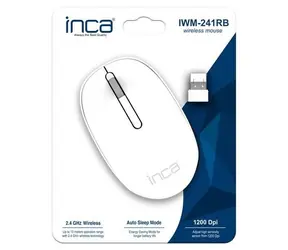 INCA IWM-241RB bílá / Myš / Bezdrátová 2.4 GHz / 1200 DPI / 3 tlačítka