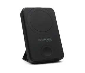 RealPower PB-10000 Mag+Watch černá / Powerbanka 10 000 mAh / MagSafe bezdrátové nabíjení / USB-C PD 20W