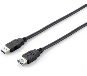 Equip černá / Prodlužovací kabel / USB-A - USB-A / 2 m / USB 3.0