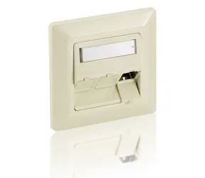 Equip bílá krycí destička pro Keystone / Rámeček / 3 porty / 45° / RAL 9010