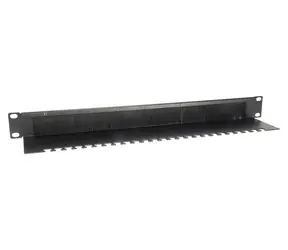 Equip / Kartáčový průchozí panel 19" černá / 1U / RAL 9005