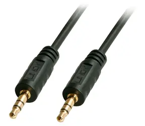 Lindy Audio kabel Jack 3,5mm pozlacený černá / Audio kabel / 3,5 mm jack - 3,5 mm jack / 5 m / Pozlacené konektory