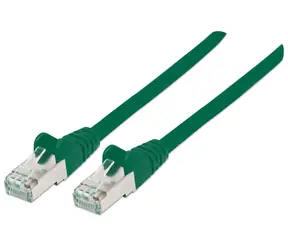 Intellinet Cat6A zelená / Patch kabel / S/FTP / LSZH / RJ-45 / 0,5 m