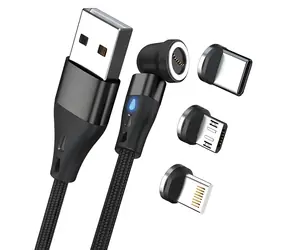RealPower MagneticCharge3 černá / Magnetický nabíjecí kabel / USB-A / 3 A / 20 cm