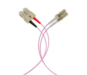 EFB LC-SC OM4 fialová / Optický patch kabel / Duplex / 50/125 µm / LSZH / 5 m
