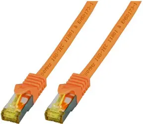 EFB oranžová / Patch kabel / Cat 6A S/FTP / 0,25 m / RJ-45 / LSZH