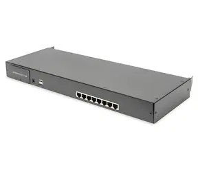 Digitus modulární CAT5 KVM switch 8-port / KVM switch / 8 portů / Dosah 60 m / Rack 1U