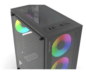 INCA Empousa černá / Mid-Tower / ATX / 1x USB 3.0 & 2x USB 2.0 / 2x 3,5" + 1x 2,5" / tvrzené sklo