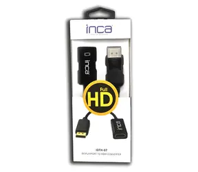 Inca adaptér DisplayPort - HDMI černá / Adaptér / 4K / 0,2 m