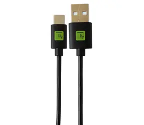 Techly USB-A - USB-C 0,1 m černá / Kabel / USB 2.0 / rychlonabíjení