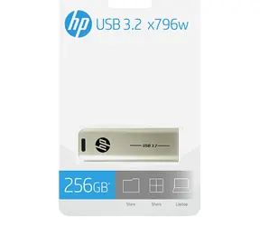 HP x796w 256GB stříbrná / Flash disk / USB 3.2 Gen 2 / 75 MB/s