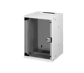 Digitus SOHO PRO 12U šedá / Nástěnný rozvaděč / 10" / skleněné dveře / nosnost 60 kg / IP20