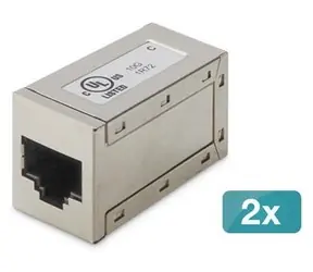 Digitus modulární spojka RJ45 CAT 6 stíněná / Síťová spojka / 2 ks / pozlacené kontakty