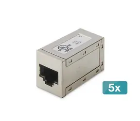 Digitus modulární spojka RJ45 CAT6 stíněná / Spojka / 5 ks