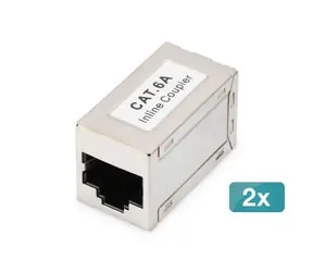 Digitus modulární spojka RJ45 CAT 6A stíněná / Spojka RJ45 / 2 ks