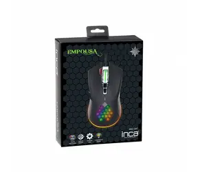 INCA IMG-347 černá / Herní myš / RGB / 7200 DPI / 8 tlačítek / USB / 1,5 m