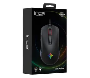 Inca IMG-GT14 černá / drátová herní myš / optická / 3600 DPI / 7 tlačítek / RGB / USB-A / 1,5 m