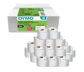 Dymo papírové štítky 101x54 mm bílé / Etikety / pro přepravu / 24 x 220 ks