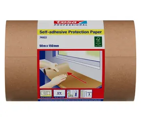 Tesa Professional samolepicí ochranný papír / Ochranný papír / 50 m x 150 mm