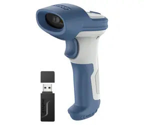 Inateck BCST-73 bílá/modrá / Snímač čárových kódů / 1D/2D / Bluetooth / bezdrátová