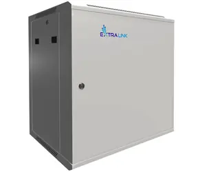 Extralink Nástěnný rozvaděč 12U šedá / Nástěnný rozvaděč / 19" / 600×450 mm / kovové dveře / nosnost 65 kg