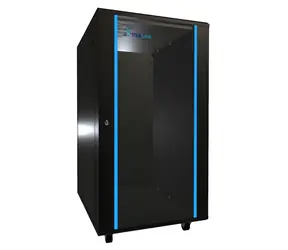 Extralink Rack 22U 600x800 černá / Stojanový rozvaděč / 19" / skleněné dveře / nosnost 726 kg