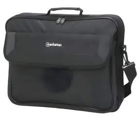 Manhattan Cambridge Clamshell 17.3" černá / Brašna na notebook / Polyester / Odnímatelný popruh