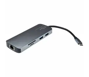 Inter-Tech Argus H-428 / USB-C hub 7v1 / HDMI 4K 30Hz / PD 100W / Gigabit Ethernet / čtečka SD/microSD