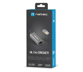 Natec Cricket černá / Síťová karta / USB 3.0 / RJ-45 / 10/100/1000 Mbps
