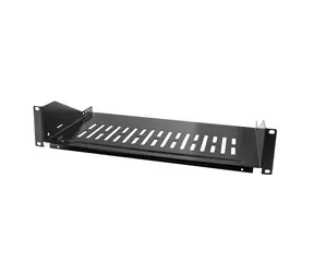 LogiLink 19" police do racku černá / Police do racku / 2U / nosnost 25kg / š. 430 mm / hl. 250 mm