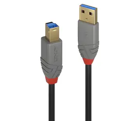 Lindy Anthra Line USB-A - USB-B 0,5 m černá / USB kabel / USB 3.2 Gen 1 / 5 Gbit/s