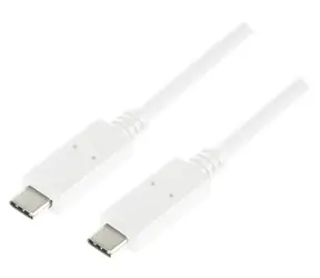 LogiLink USB-C - USB-C 0,5m bílá / Kabel / USB 3.1 Gen2 / 10 Gbit/s / 60 W