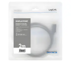 LogiLink DisplayPort - DVI černá / Kabel / DP 1.2 - DVI / 1920x1080 60Hz / 2 m