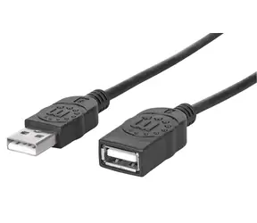 Manhattan Prodlužovací kabel USB 2.0 A-A černý / Kabel / 1 m