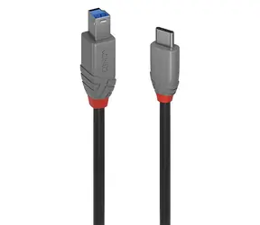 Lindy Anthra Line USB-C - USB-B 3 m černá / Kabel USB / USB 3.2 Gen 1