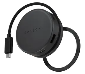 Satechi OntheGo 7in1 USB-C PD černá / adaptér / USB-C / 2x USB-A / HDMI 4K / Ethernet / microSD