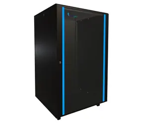 Extralink 27U/800x800 stojanový černá / 19" rozvaděč / skleněné dveře / nosnost 600 kg