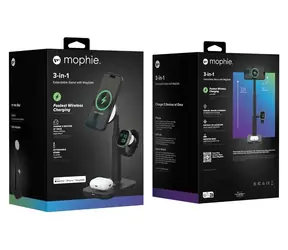 Mophie Extendable Stand MagSafe 3v1 černá / Bezdrátový nabíjecí stojánek / MagSafe / 15W
