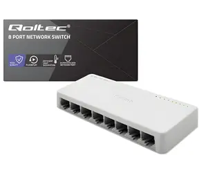 Qoltec 52248 / Síťový switch / 8x RJ45 / 1000 Mbps