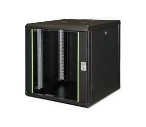 Digitus Unique 12U černá / Nástěnný rozváděč / 19" / 643x600x600 mm / skleněné dveře / IP20