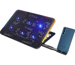 Rampage Sixpower R9 / Chladicí podložka / pro notebooky 15,6" / RGB / nastavitelná