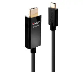 Lindy Adaptérový kabel USB-C - HDMI s HDR černá / Kabel / 4K 60Hz / 1m