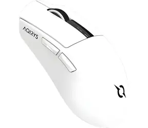 Aqirys ZEPHYR bílá / Bezdrátová herní myš / optická / 26000 DPI / dual mode (bezdrátová/drátová)