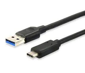 Equip černá / Kabel / USB-A - USB-C / USB 3.2 Gen 1 / 5 Gbit/s / 3A / 0,5 m