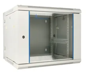 Extralink 12U 600x600 šedá / Nástěnný rozvaděč / 19" / dvousekční / skleněné dveře / nosnost 60 kg