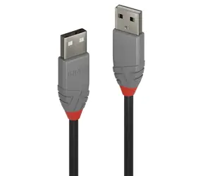 Lindy Anthra Line USB-A - USB-A 1m černá / Kabel USB / USB 2.0 / 480 Mbit/s