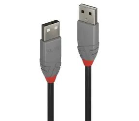 Lindy USB-A - USB-A Anthra Line 5 m černá / Kabel / USB 2.0 / M/M