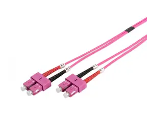 Digitus optický patch kabel SC-SC OM4 fialový / Optický patch kabel / Multimode 50/125 µm / Duplex / 1 m