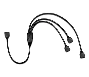 Inter-Tech RGB rozbočovač kabelů 3x 4-pin černý / Rozbočovač / 0,48 m